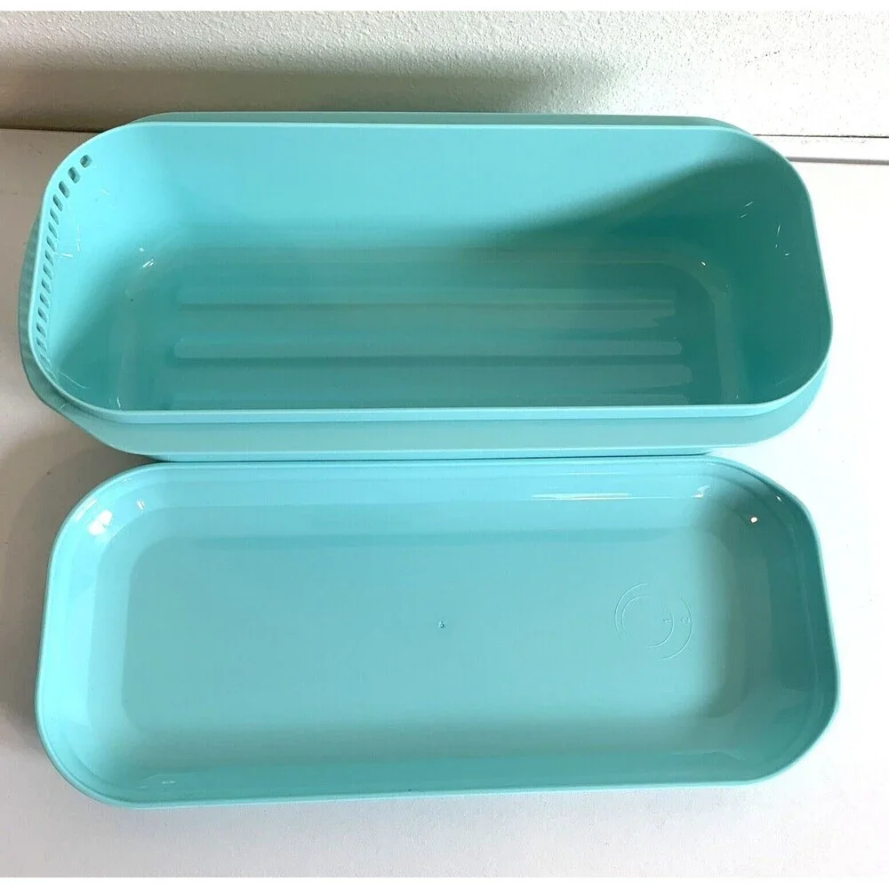 Mi Pan Teal Blue Pasta Box Easy Wash Prepare cook drain and eat pasta in one pan